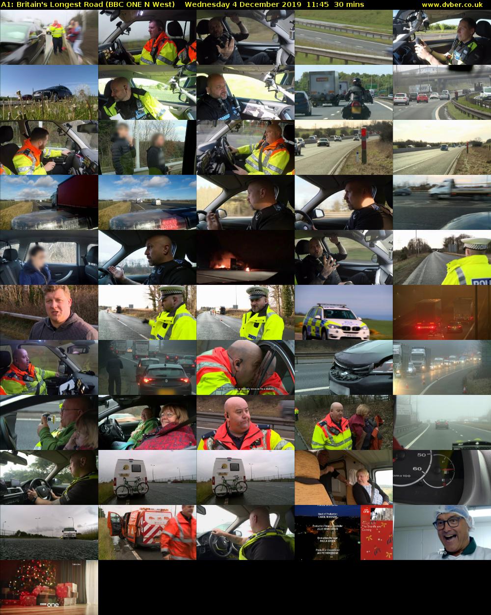 A1: Britain's Longest Road (BBC ONE N West) Wednesday 4 December 2019 11:45 - 12:15