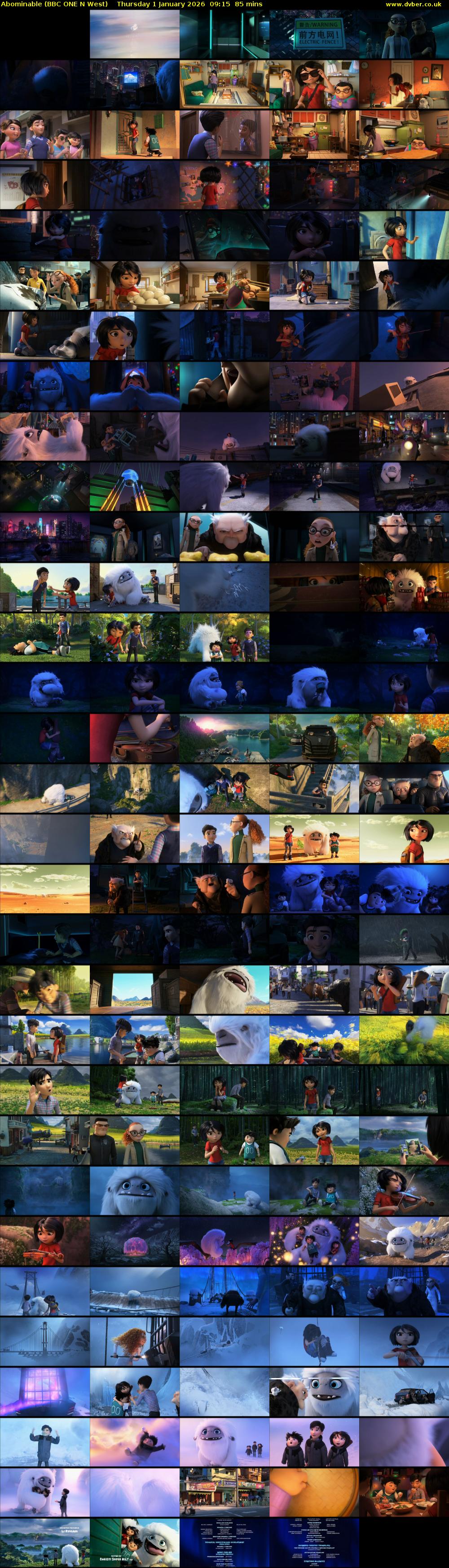 Abominable (BBC ONE N West) Thursday 1 January 2026 09:15 - 10:40