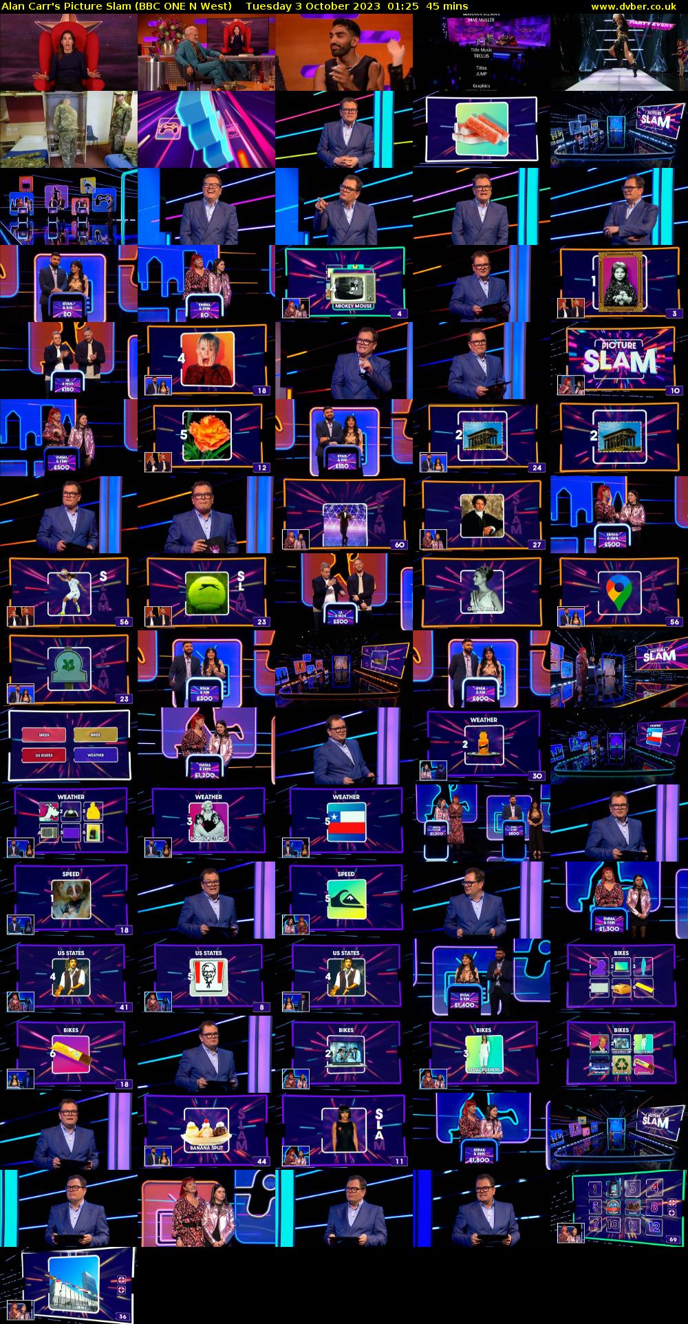 Alan Carr's Picture Slam (BBC ONE N West) Tuesday 3 October 2023 01:25 - 02:10
