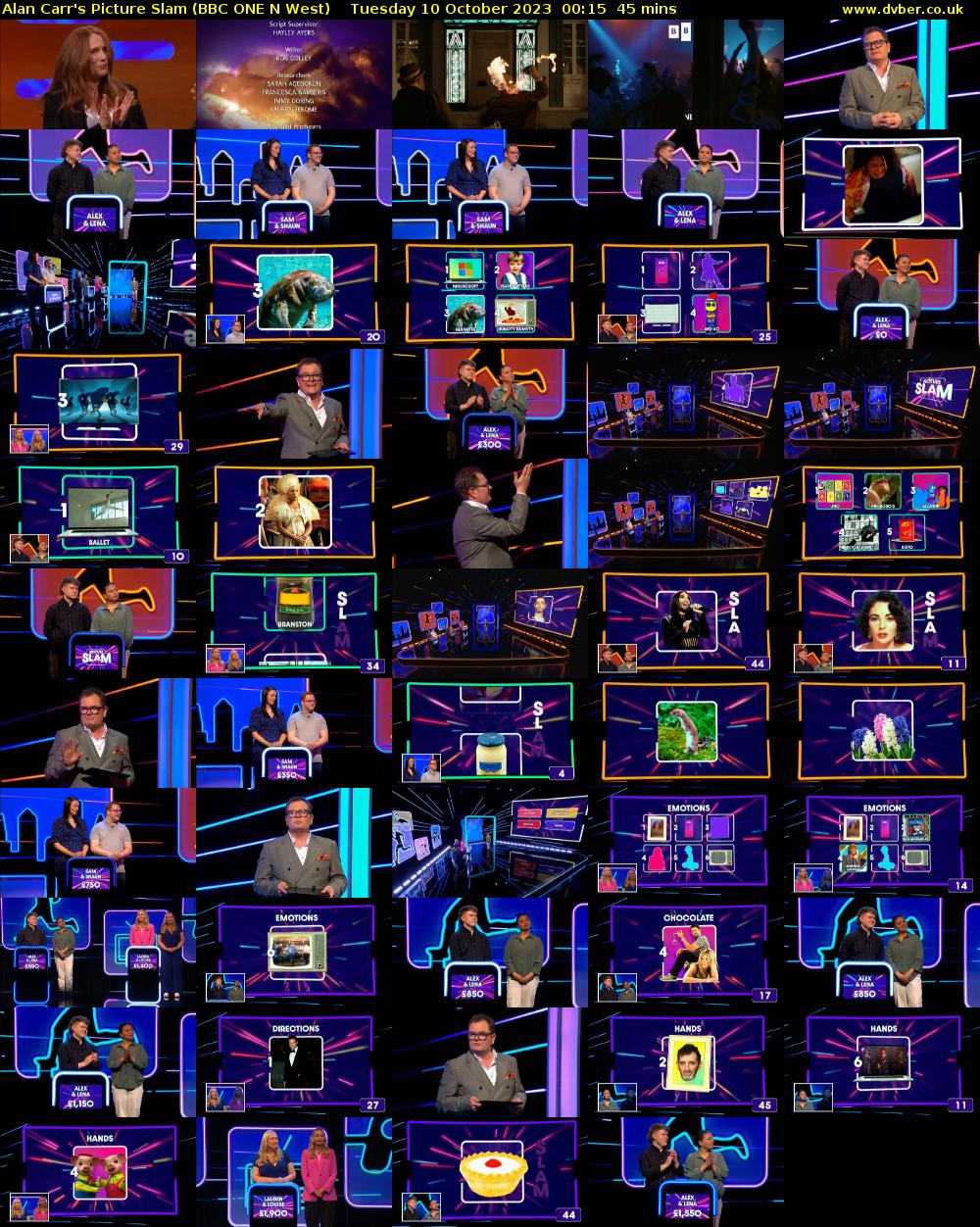 Alan Carr's Picture Slam (BBC ONE N West) Tuesday 10 October 2023 00:15 - 01:00