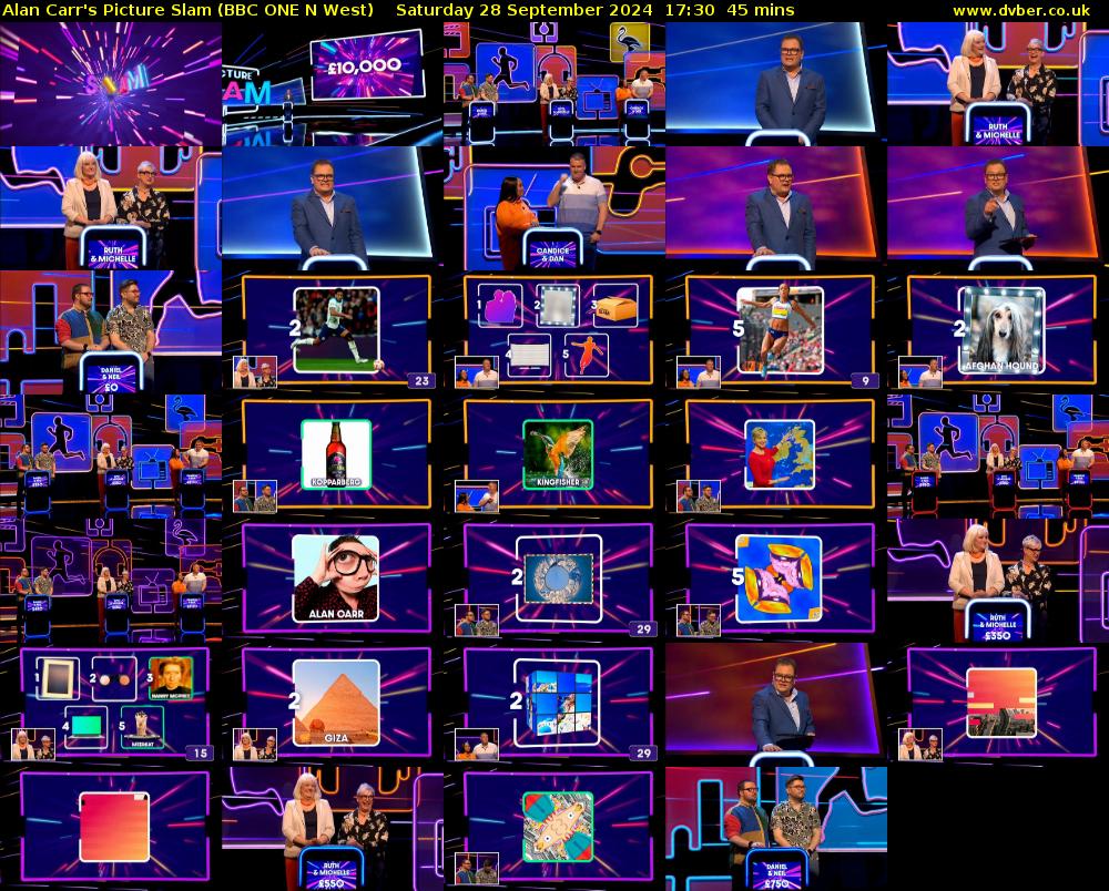 Alan Carr's Picture Slam (BBC ONE N West) Saturday 28 September 2024 17:30 - 18:15