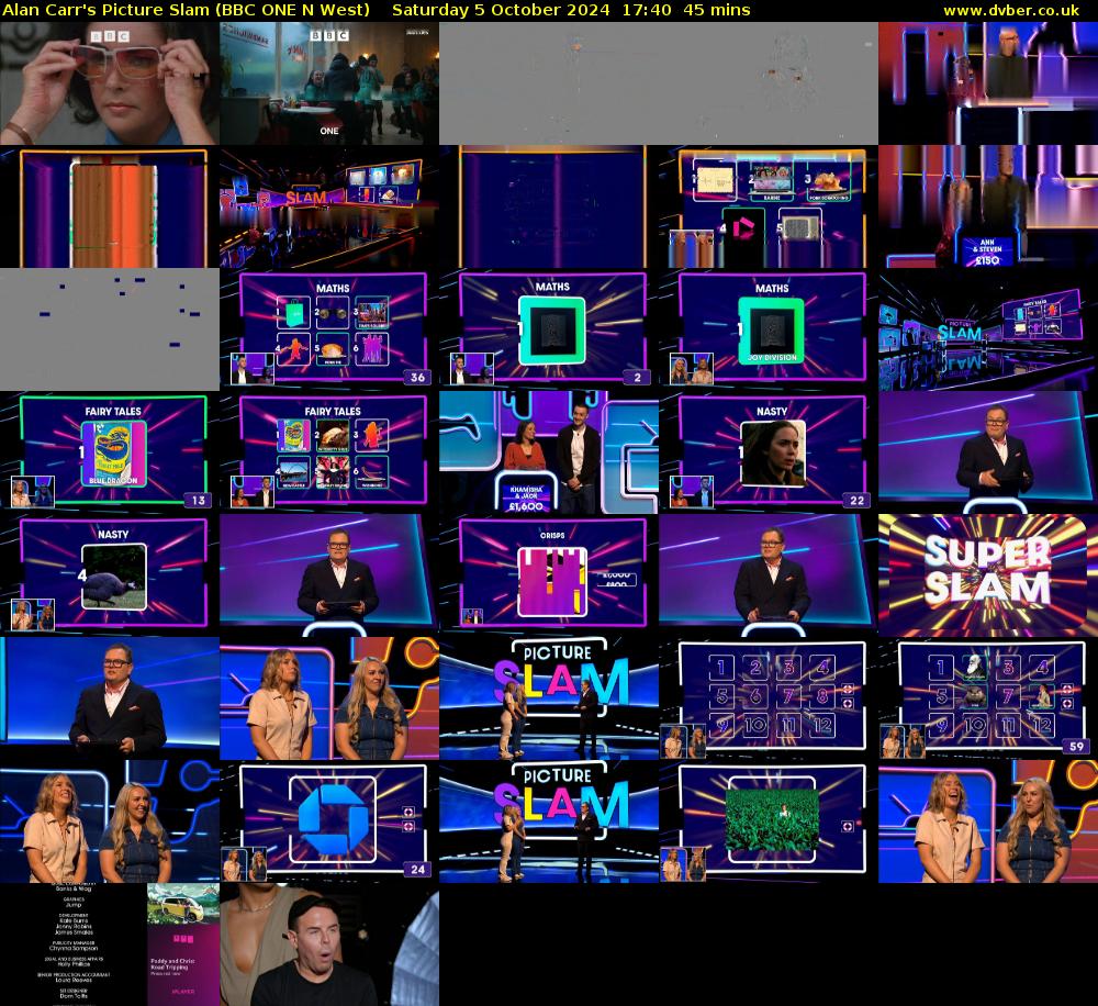 Alan Carr's Picture Slam (BBC ONE N West) Saturday 5 October 2024 17:40 - 18:25