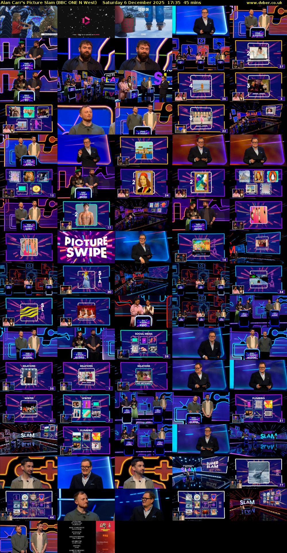 Alan Carr's Picture Slam (BBC ONE N West) Saturday 6 December 2025 17:35 - 18:20