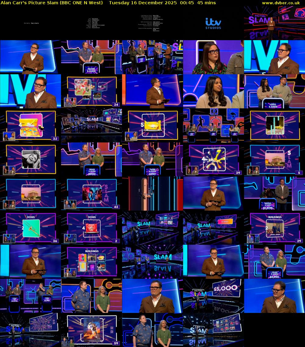 Alan Carr's Picture Slam (BBC ONE N West) Tuesday 16 December 2025 00:45 - 01:30