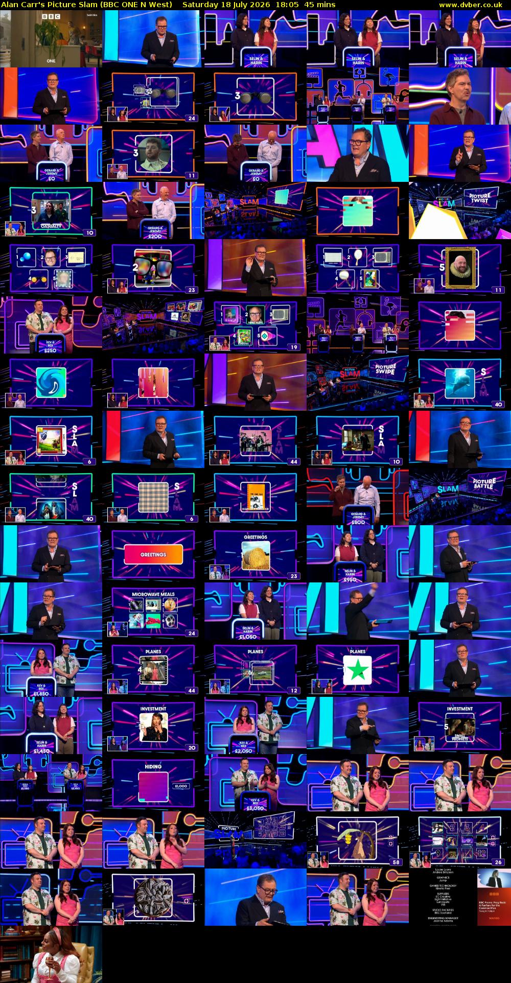 Alan Carr's Picture Slam (BBC ONE N West) Saturday 18 July 2026 18:05 - 18:50