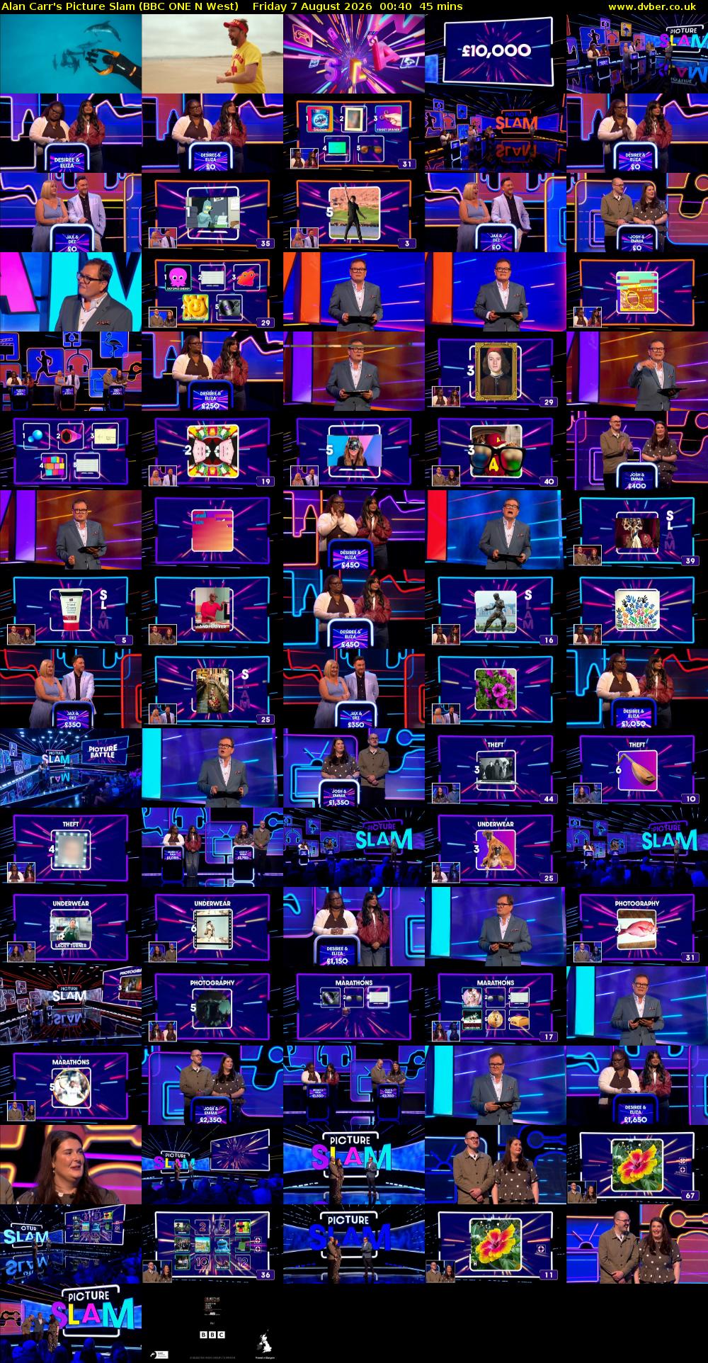 Alan Carr's Picture Slam (BBC ONE N West) Friday 7 August 2026 00:40 - 01:25