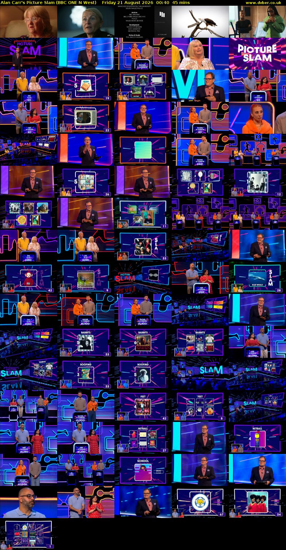 Alan Carr's Picture Slam (BBC ONE N West) Friday 21 August 2026 00:40 - 01:25