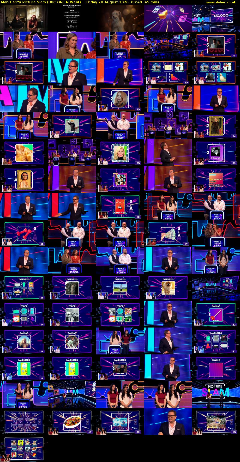 Alan Carr's Picture Slam (BBC ONE N West) Friday 28 August 2026 00:40 - 01:25