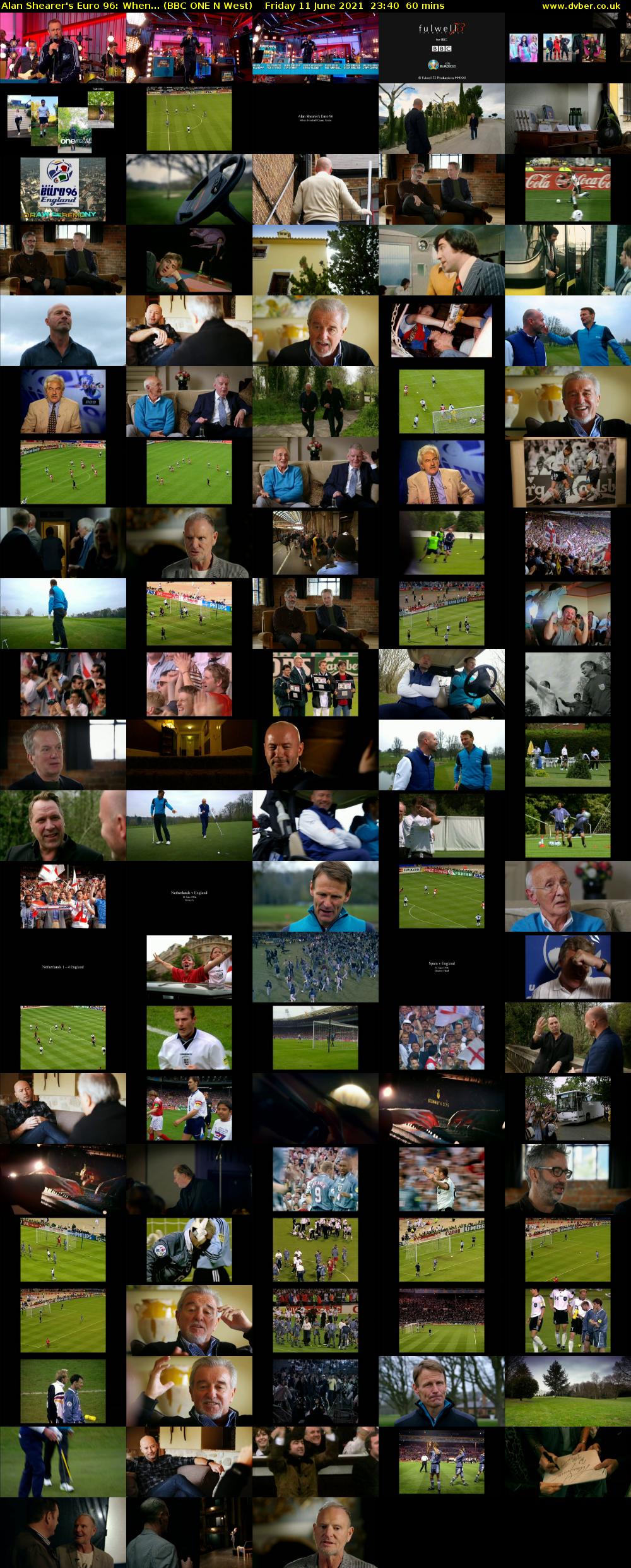 Alan Shearer's Euro 96: When... (BBC ONE N West) Friday 11 June 2021 23:40 - 00:40