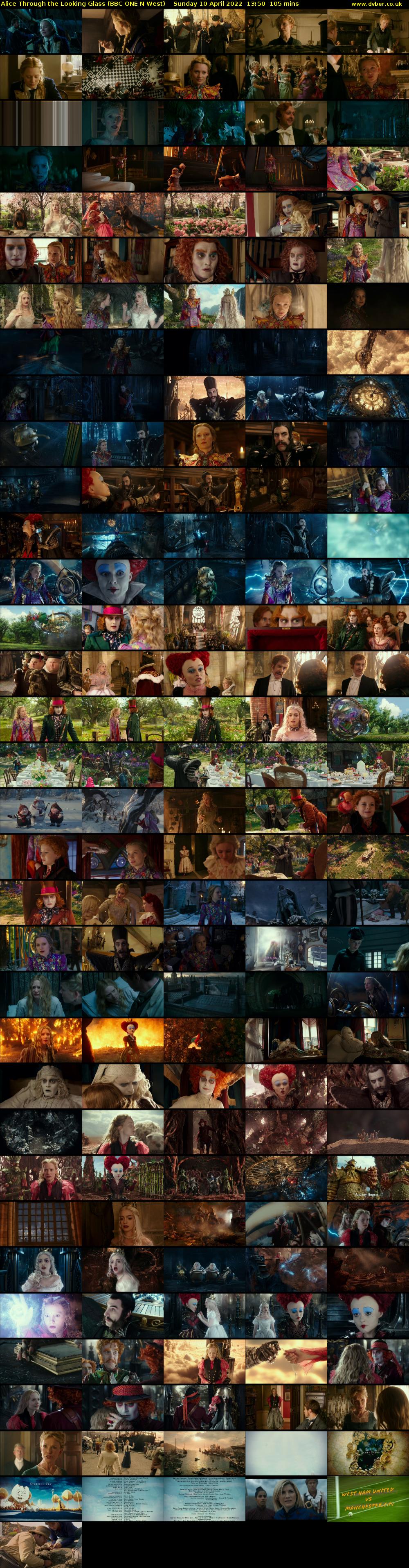 Alice Through the Looking Glass (BBC ONE N West) Sunday 10 April 2022 13:50 - 15:35