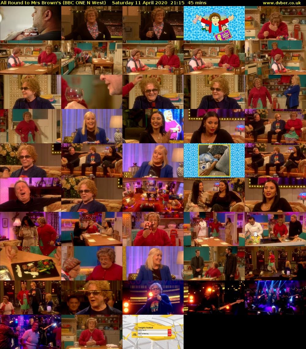 All Round to Mrs Brown's (BBC ONE N West) Saturday 11 April 2020 21:15 - 22:00