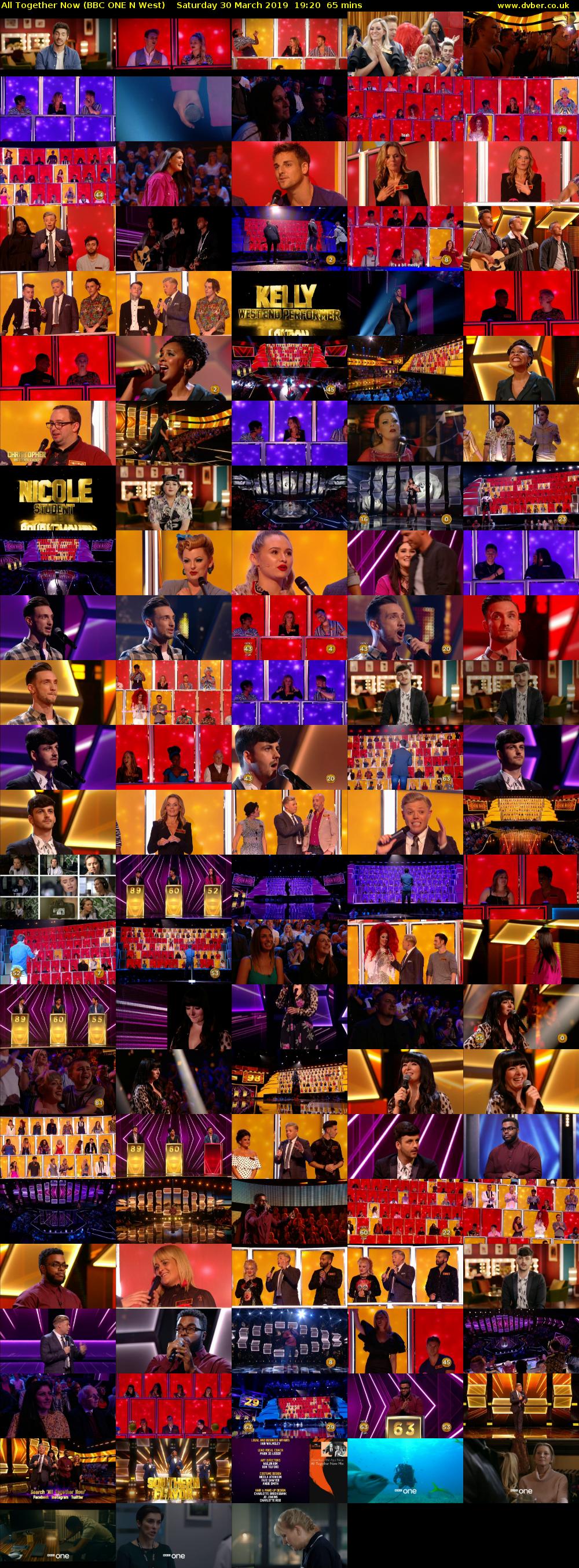 All Together Now (BBC ONE N West) Saturday 30 March 2019 19:20 - 20:25