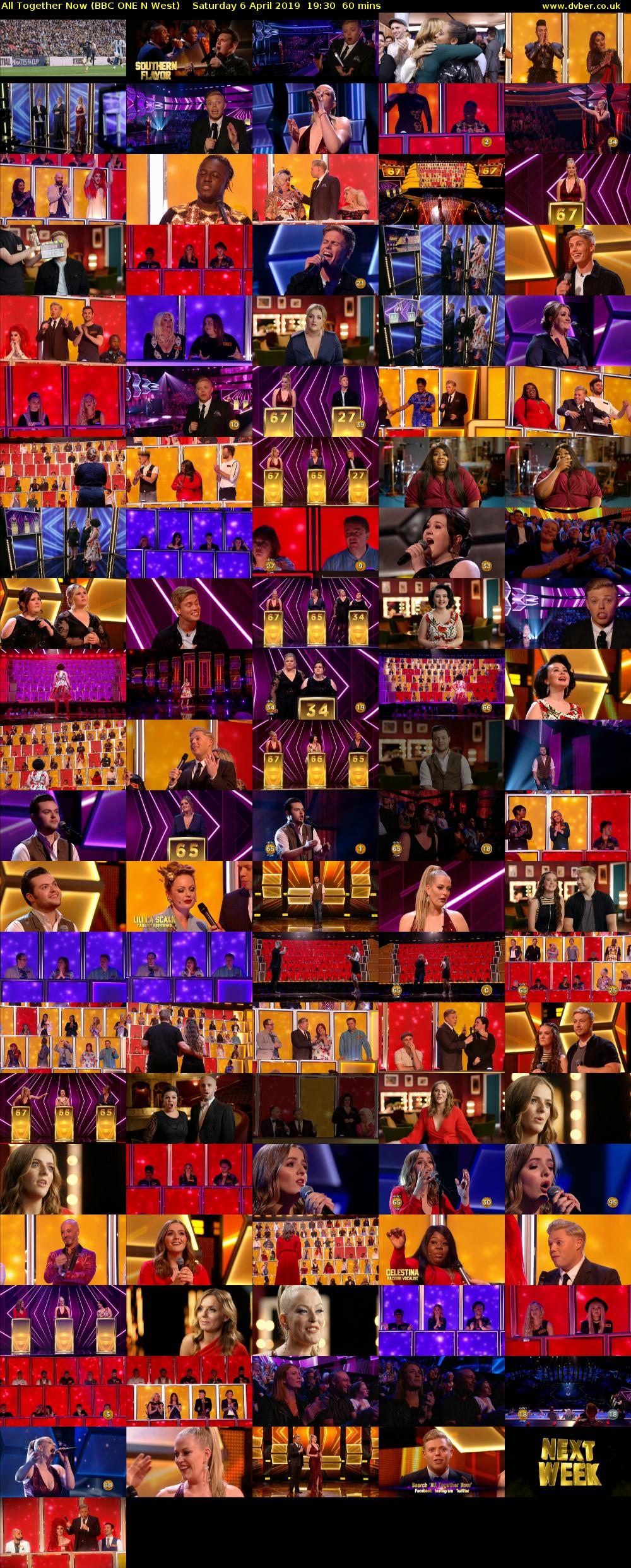 All Together Now (BBC ONE N West) Saturday 6 April 2019 19:30 - 20:30
