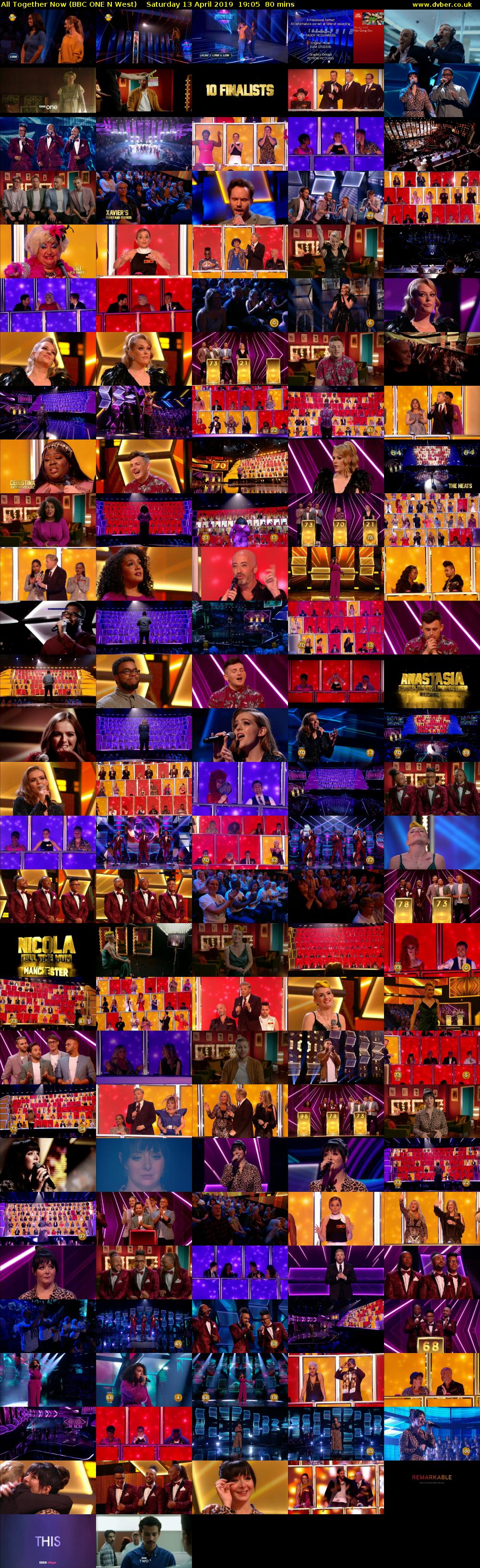 All Together Now (BBC ONE N West) Saturday 13 April 2019 19:05 - 20:25