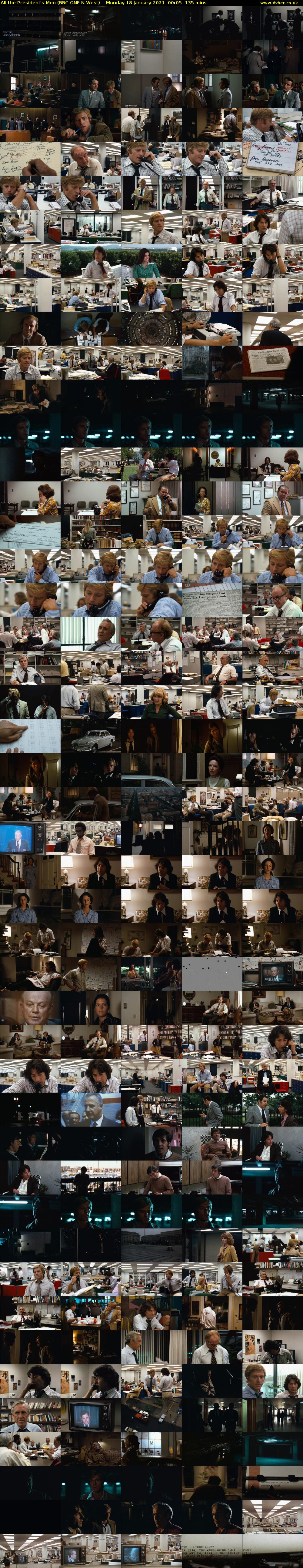 All the President's Men (BBC ONE N West) Monday 18 January 2021 00:05 - 02:20