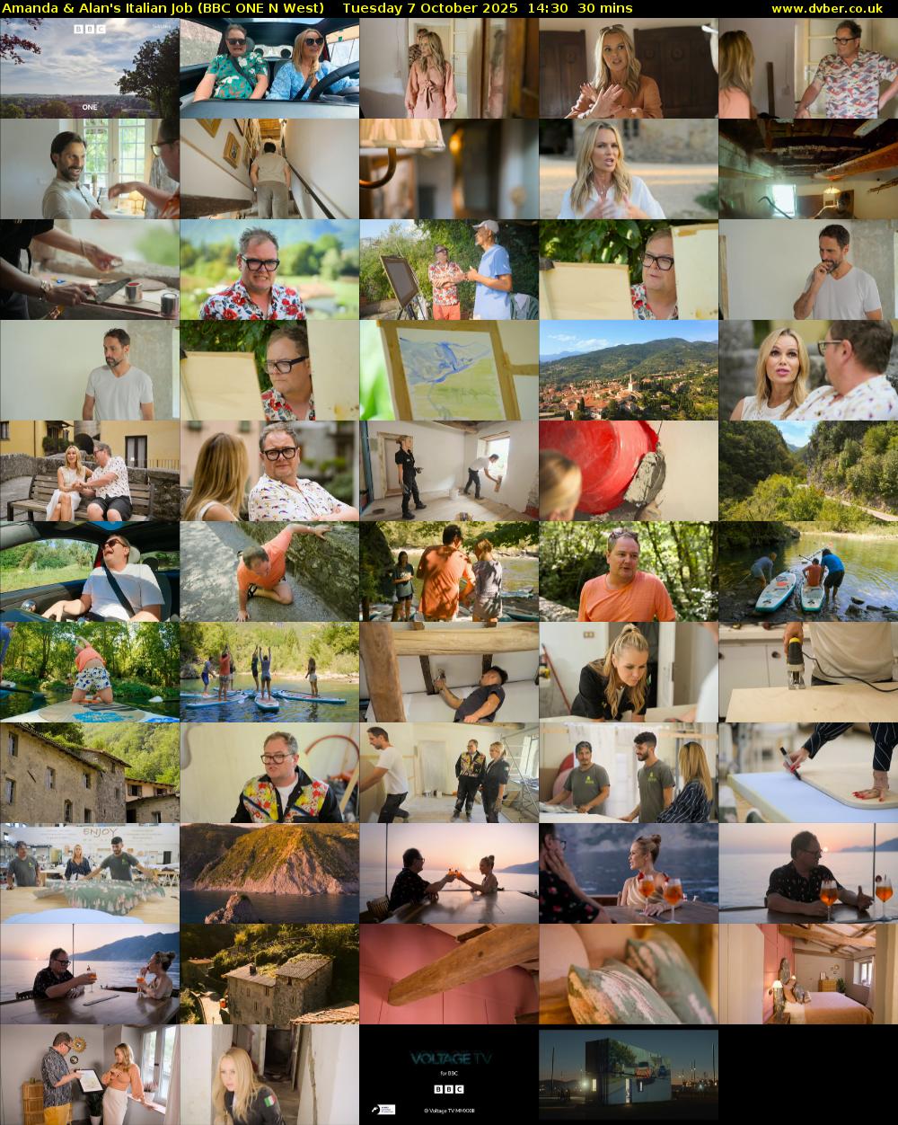 Amanda & Alan's Italian Job (BBC ONE N West) Tuesday 7 October 2025 14:30 - 15:00