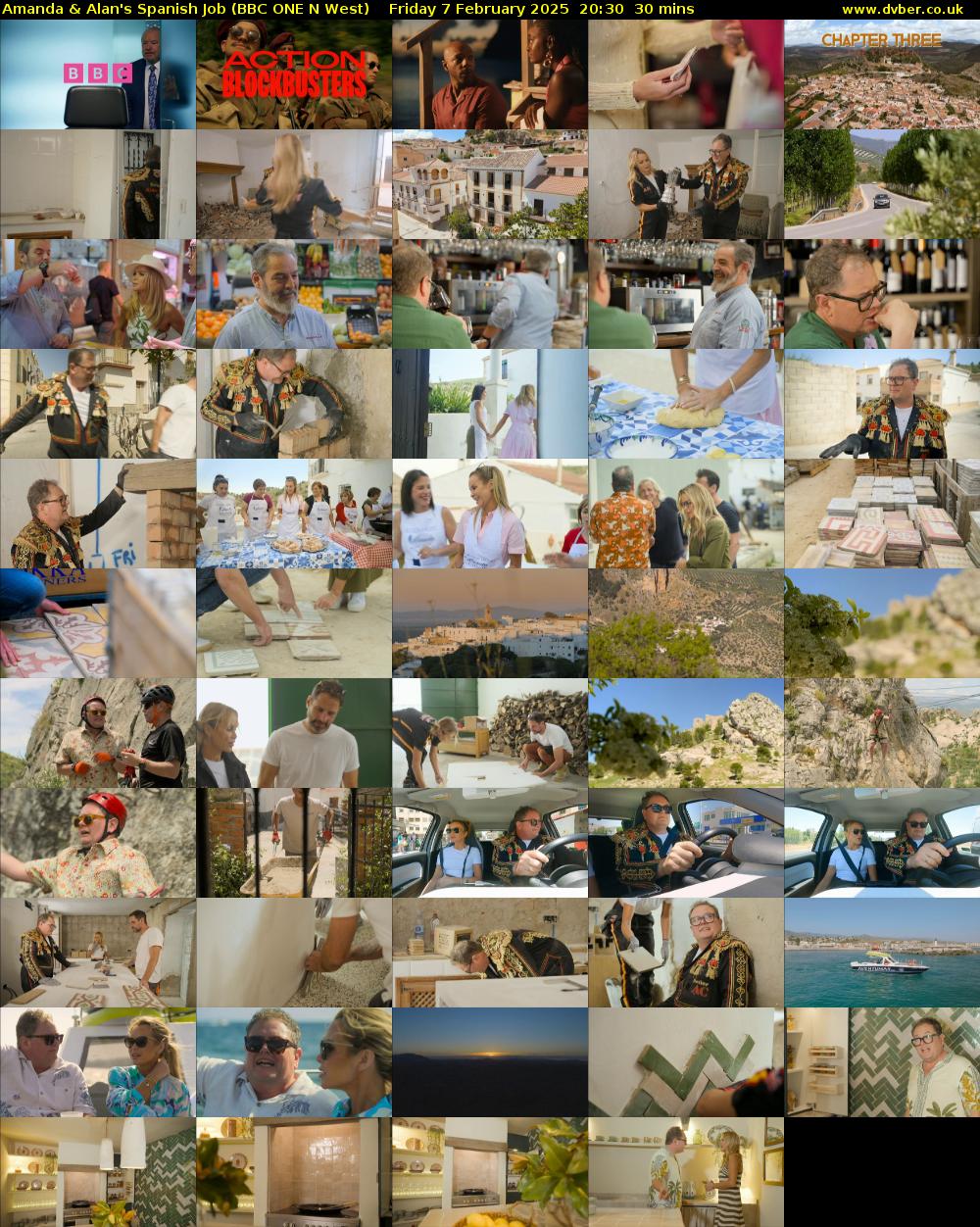 Amanda & Alan's Spanish Job (BBC ONE N West) Friday 7 February 2025 20:30 - 21:00