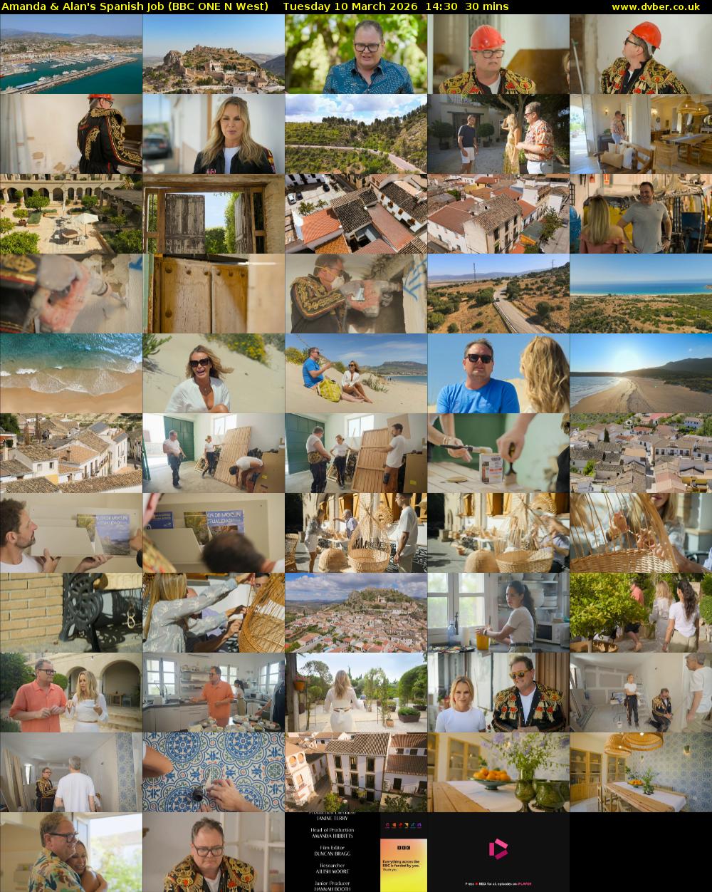Amanda & Alan's Spanish Job (BBC ONE N West) Tuesday 10 March 2026 14:30 - 15:00