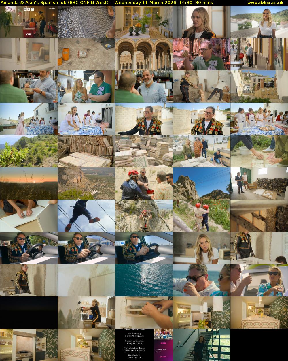 Amanda & Alan's Spanish Job (BBC ONE N West) Wednesday 11 March 2026 14:30 - 15:00