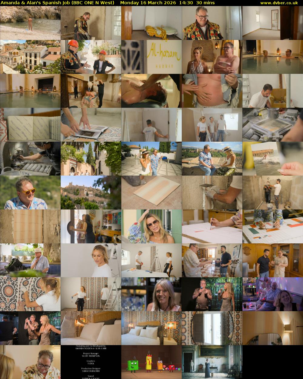 Amanda & Alan's Spanish Job (BBC ONE N West) Monday 16 March 2026 14:30 - 15:00