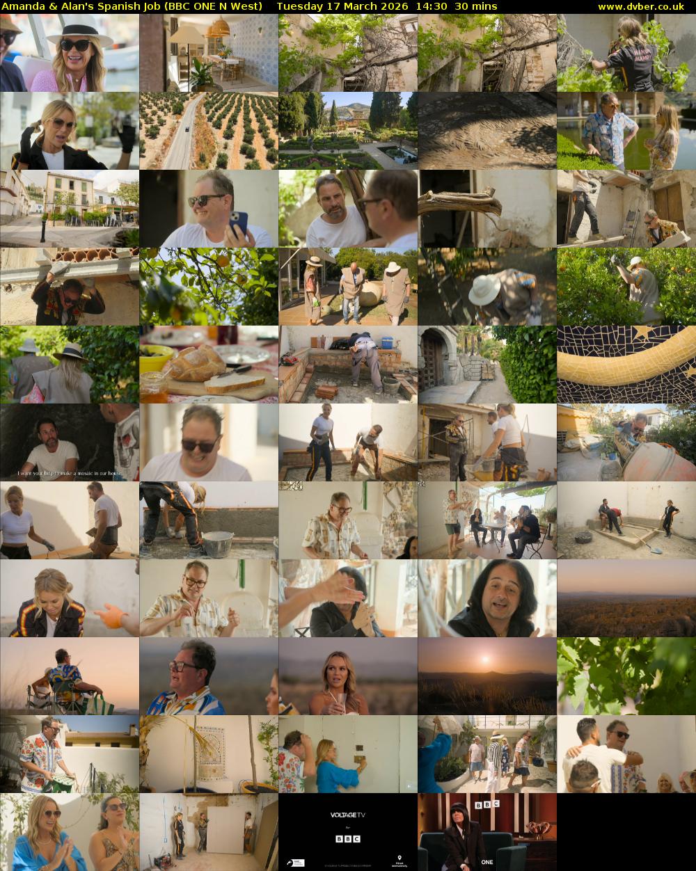 Amanda & Alan's Spanish Job (BBC ONE N West) Tuesday 17 March 2026 14:30 - 15:00