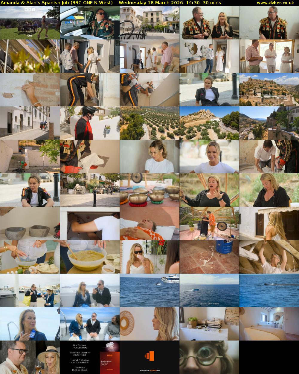 Amanda & Alan's Spanish Job (BBC ONE N West) Wednesday 18 March 2026 14:30 - 15:00