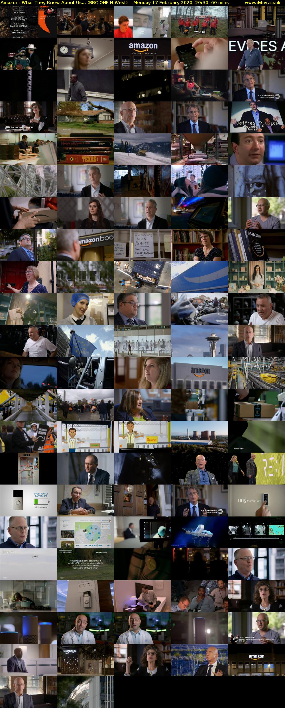 Amazon: What They Know About Us... (BBC ONE N West) Monday 17 February 2020 20:30 - 21:30