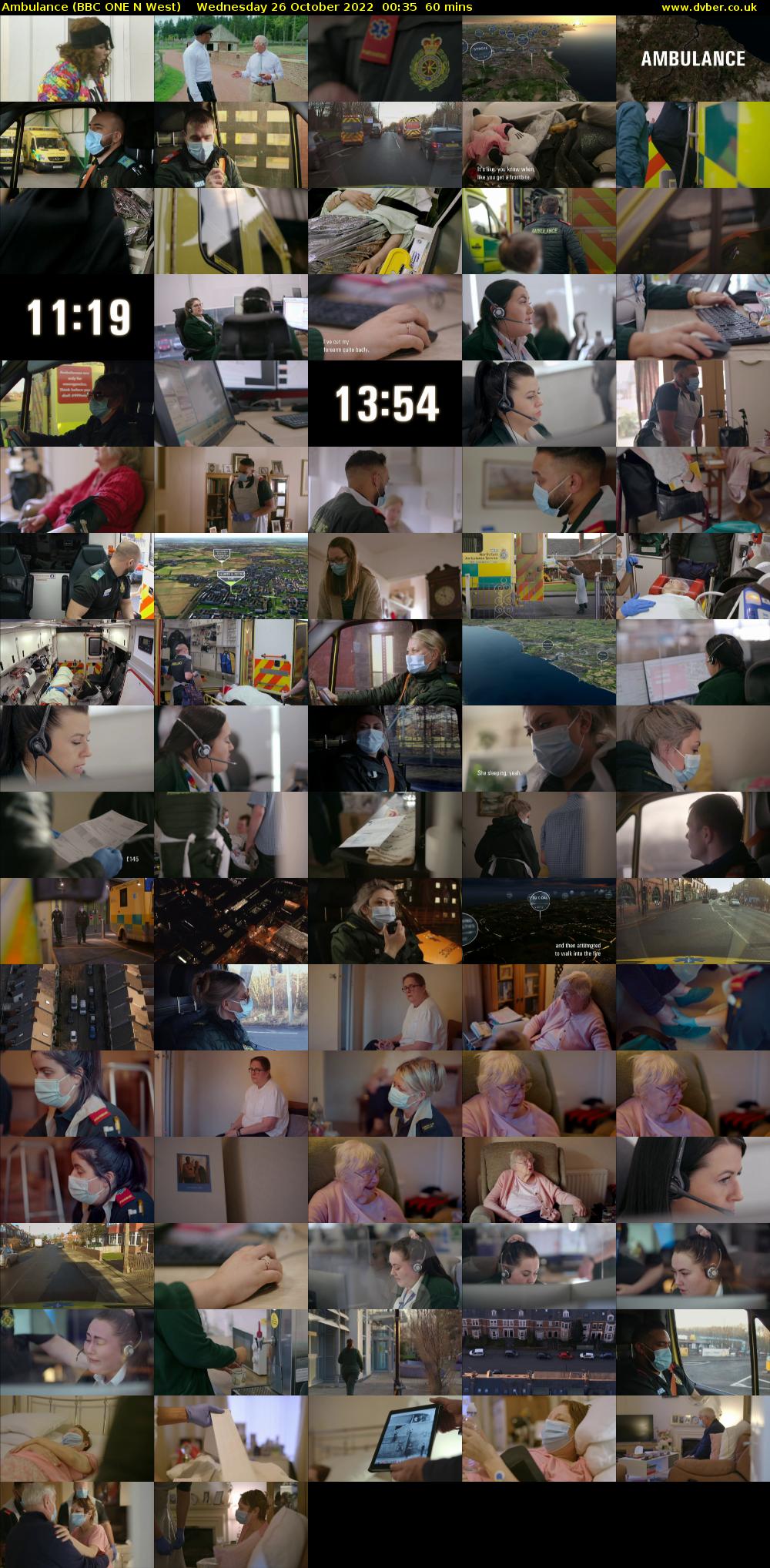 Ambulance (BBC ONE N West) Wednesday 26 October 2022 00:35 - 01:35