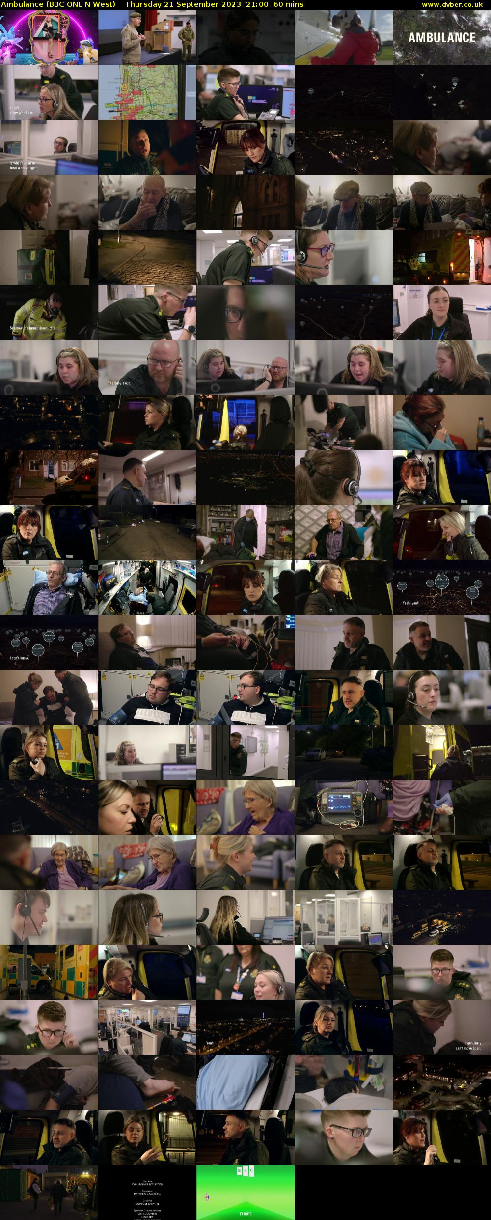 Ambulance (BBC ONE N West) Thursday 21 September 2023 21:00 - 22:00