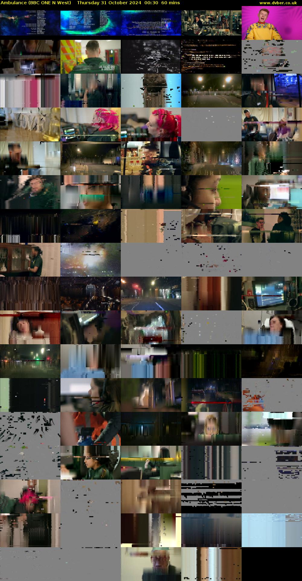 Ambulance (BBC ONE N West) Thursday 31 October 2024 00:30 - 01:30