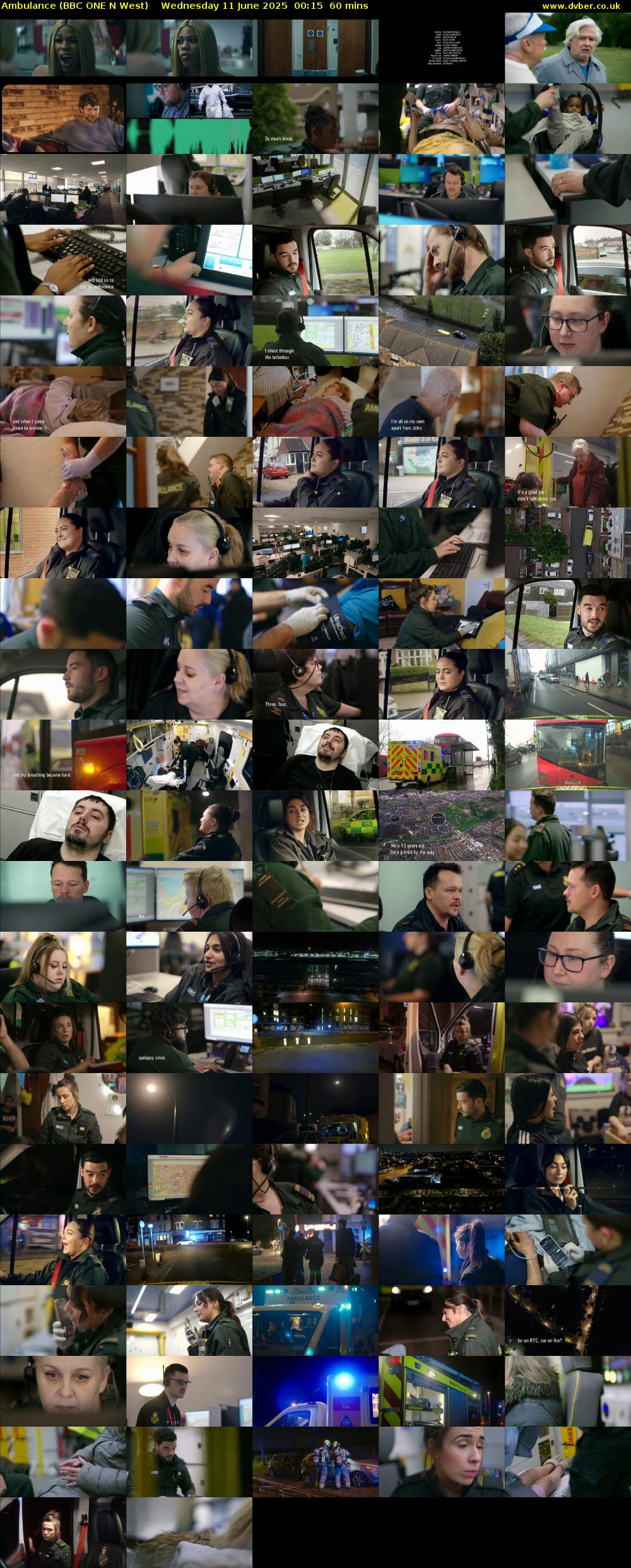 Ambulance (BBC ONE N West) Wednesday 11 June 2025 00:15 - 01:15