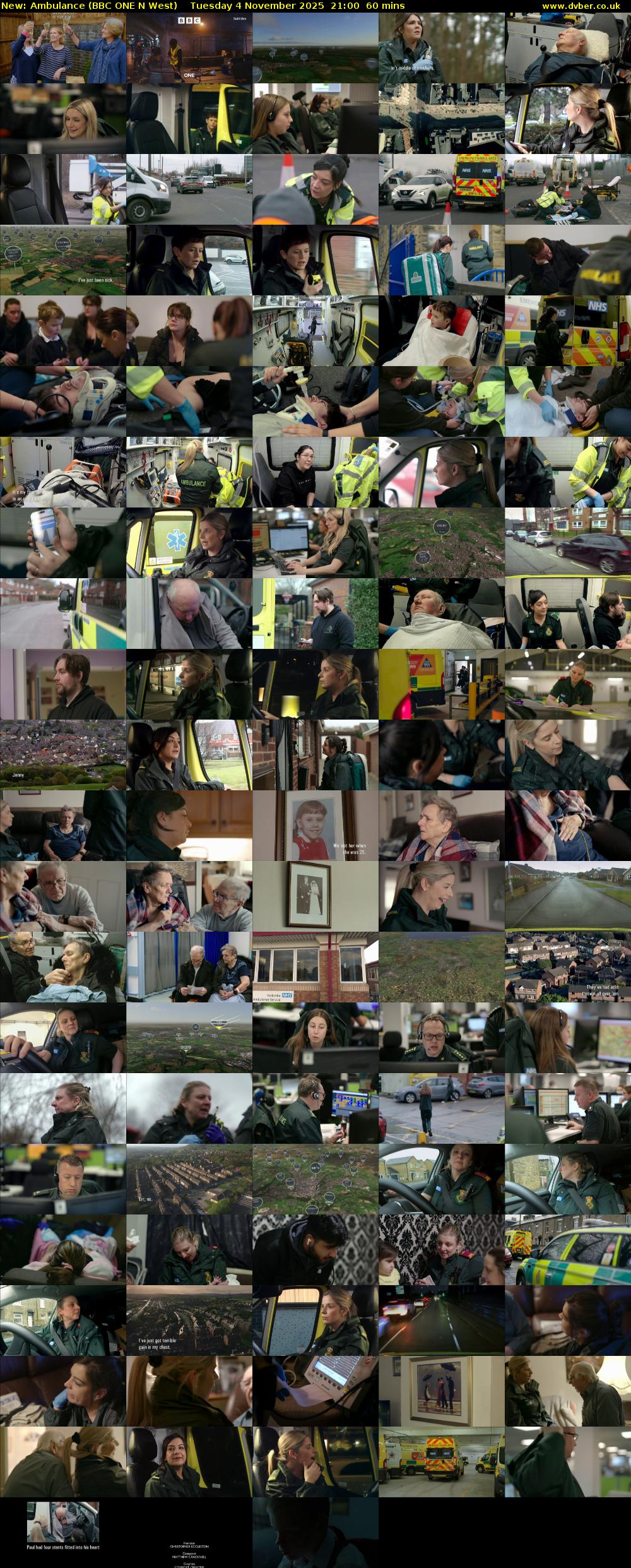 Ambulance (BBC ONE N West) Tuesday 4 November 2025 21:00 - 22:00