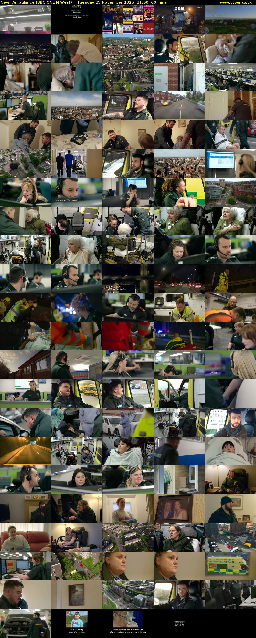 Ambulance (BBC ONE N West) Tuesday 25 November 2025 21:00 - 22:00