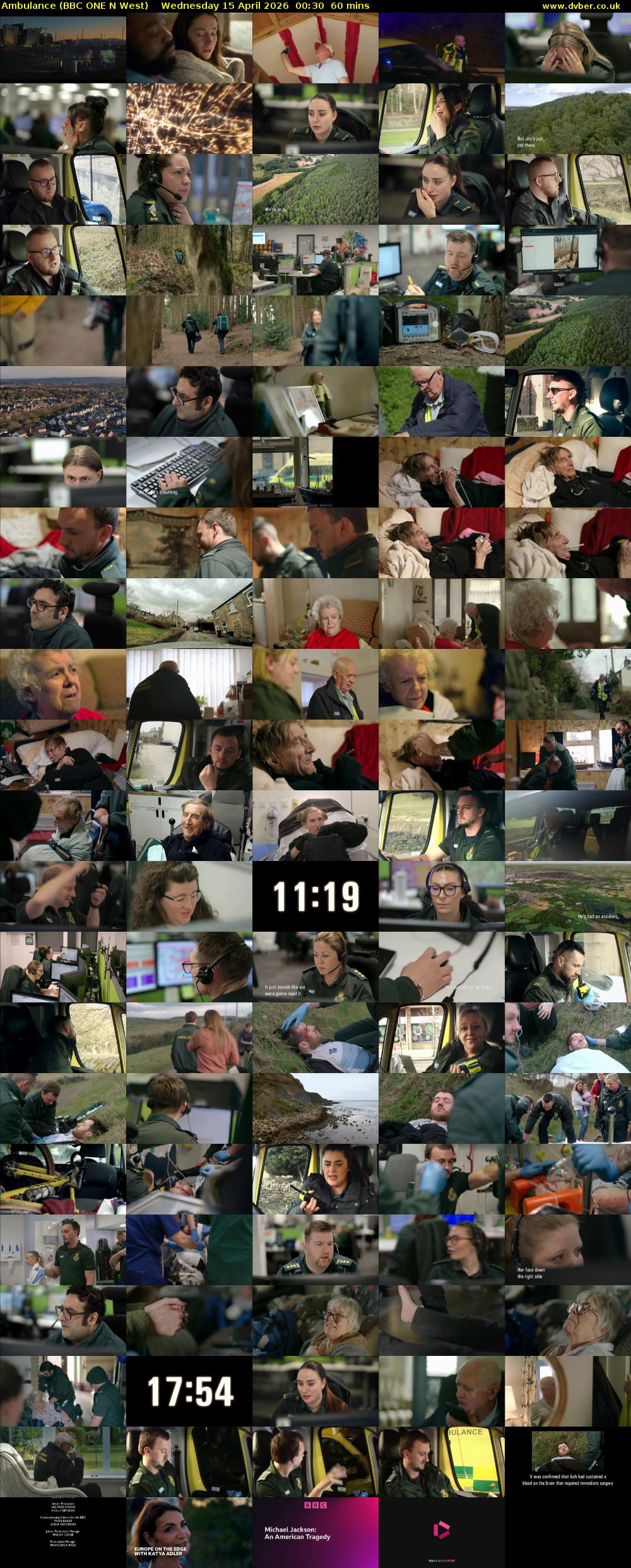 Ambulance (BBC ONE N West) Wednesday 15 April 2026 00:30 - 01:30