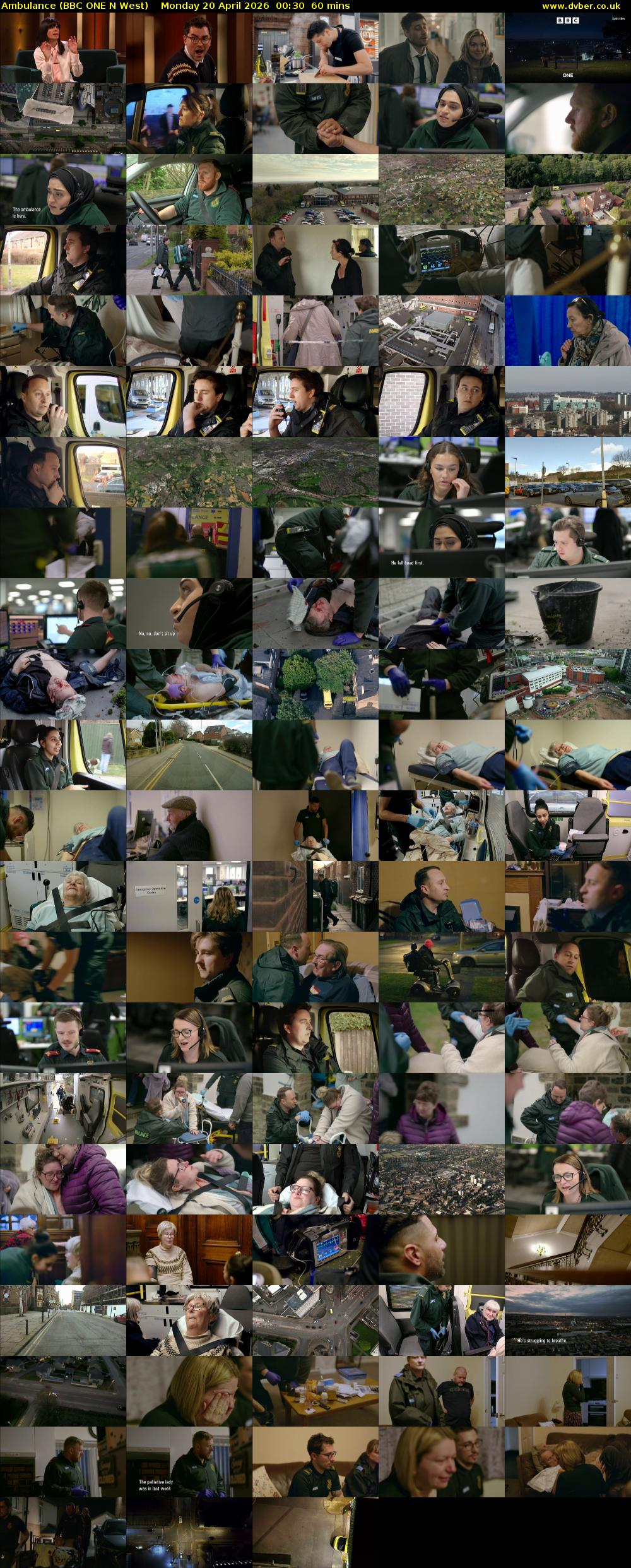 Ambulance (BBC ONE N West) Monday 20 April 2026 00:30 - 01:30