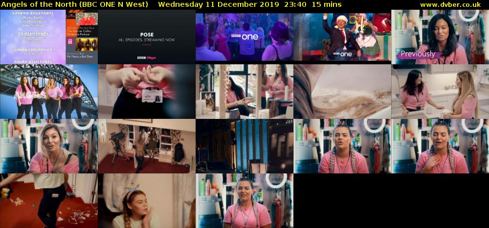 Angels of the North (BBC ONE N West) Wednesday 11 December 2019 23:40 - 23:55