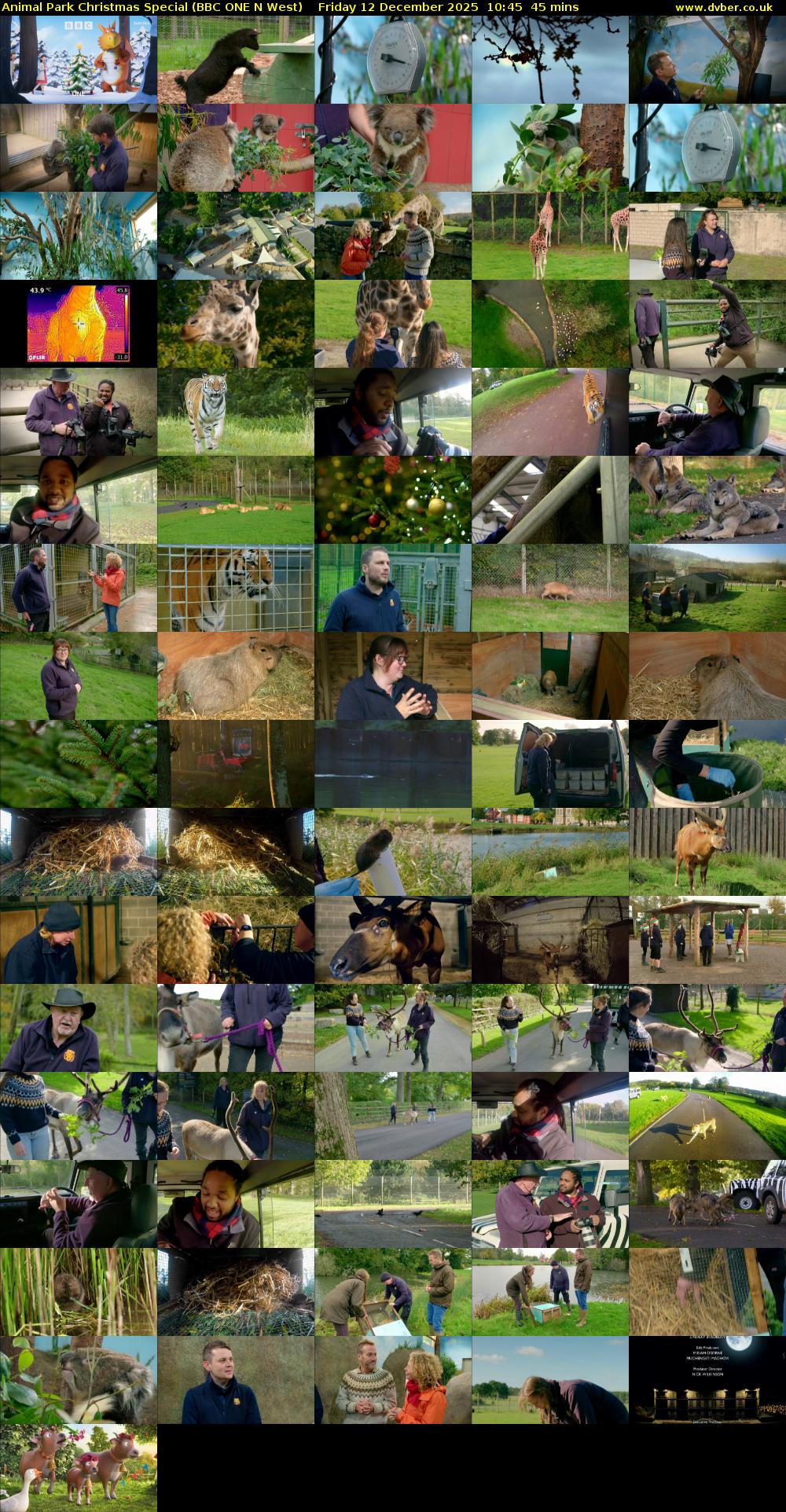 Animal Park Christmas Special (BBC ONE N West) Friday 12 December 2025 10:45 - 11:30