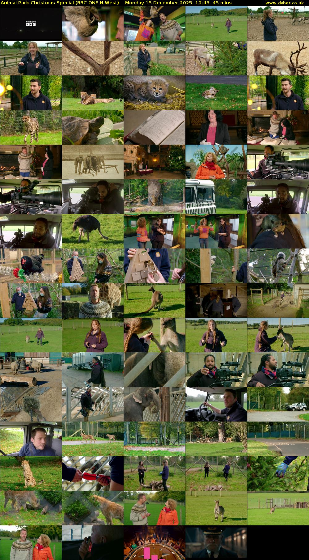 Animal Park Christmas Special (BBC ONE N West) Monday 15 December 2025 10:45 - 11:30