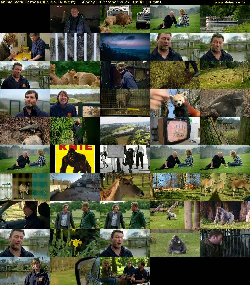 Animal Park Heroes (BBC ONE N West) Sunday 30 October 2022 10:30 - 11:00