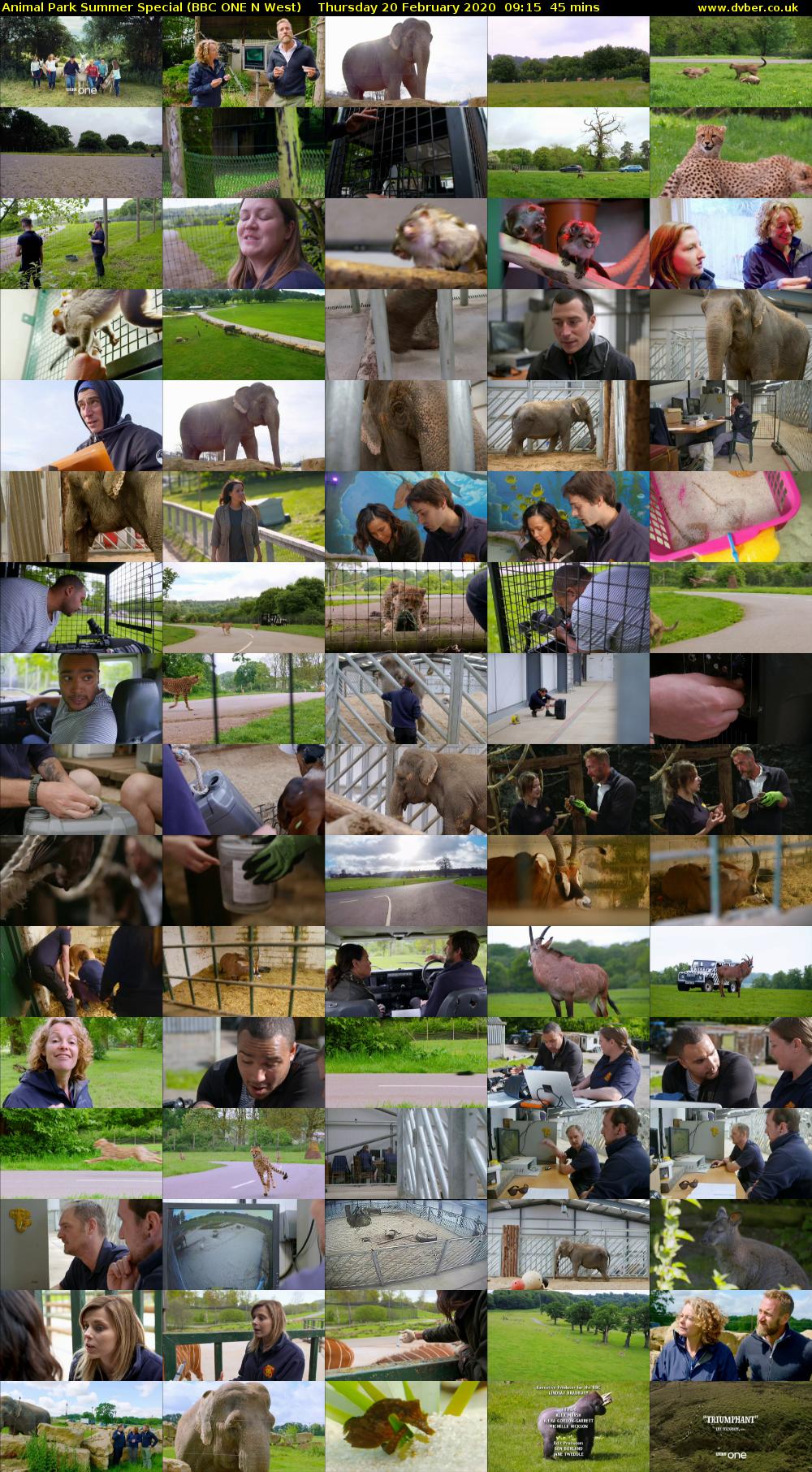 Animal Park Summer Special (BBC ONE N West) Thursday 20 February 2020 09:15 - 10:00