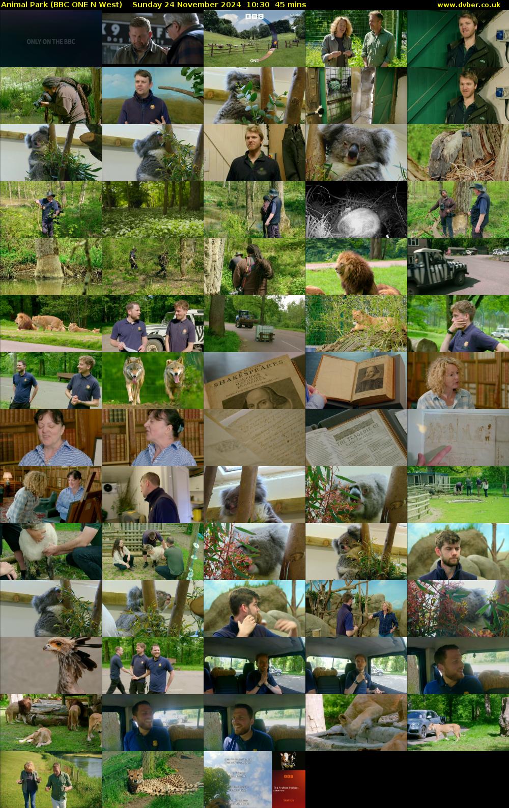 Animal Park (BBC ONE N West) Sunday 24 November 2024 10:30 - 11:15