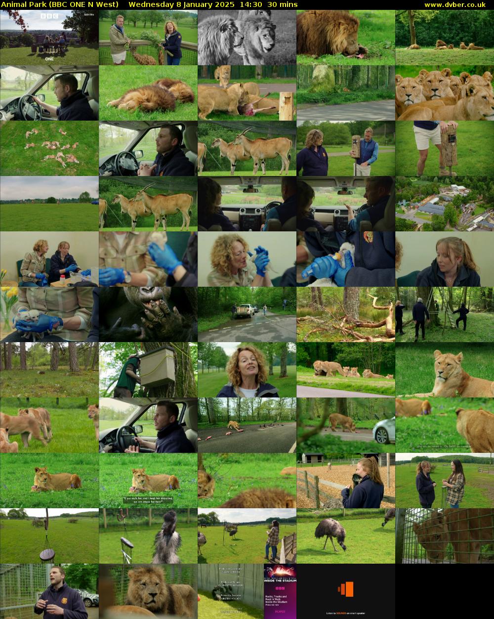 Animal Park (BBC ONE N West) Wednesday 8 January 2025 14:30 - 15:00