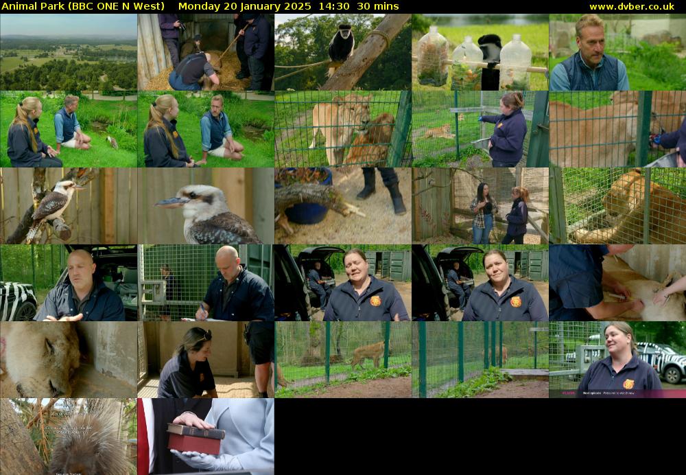 Animal Park (BBC ONE N West) Monday 20 January 2025 14:30 - 15:00