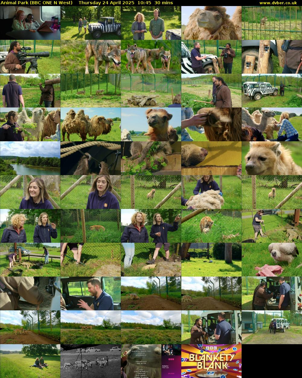 Animal Park (BBC ONE N West) Thursday 24 April 2025 10:45 - 11:15