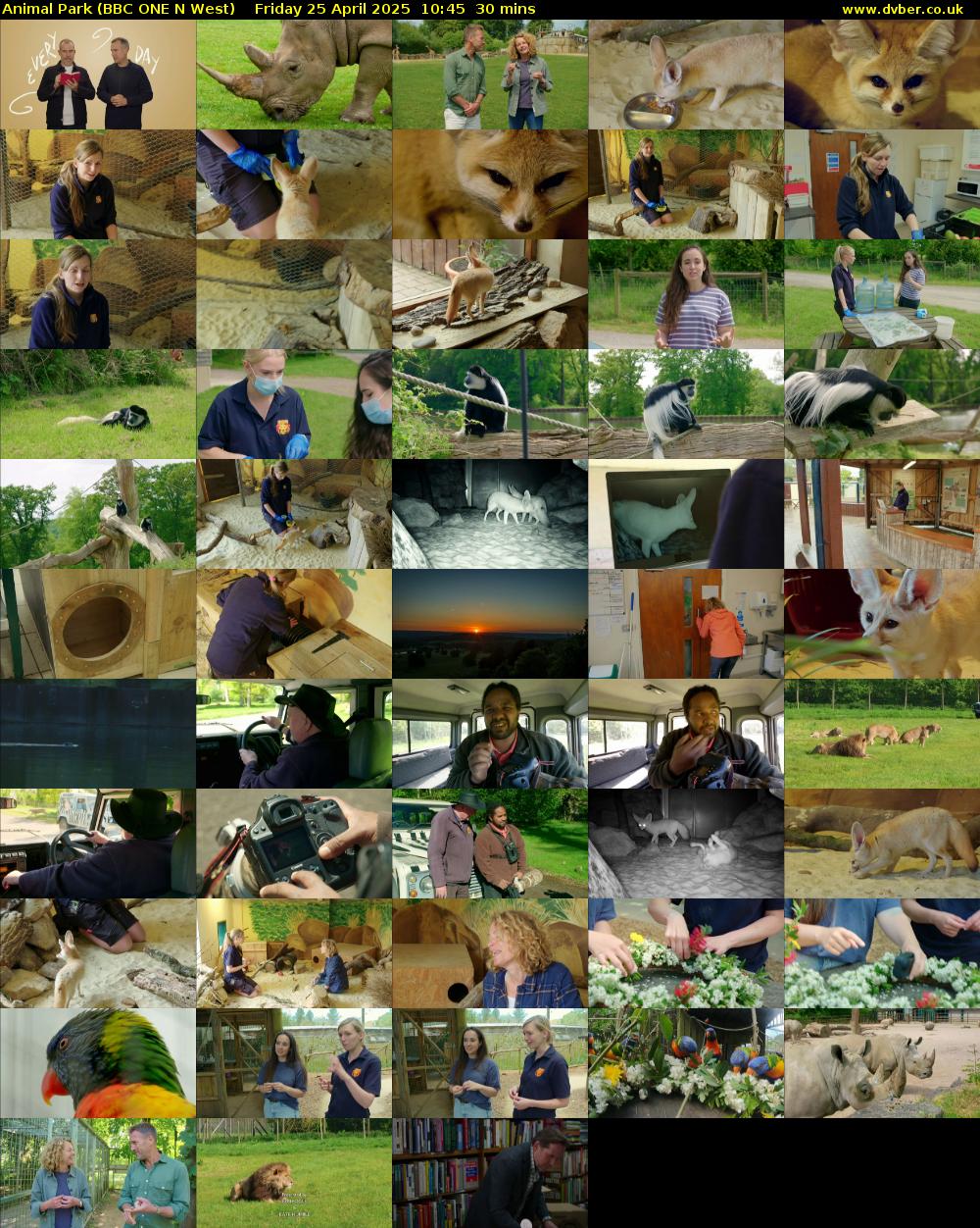 Animal Park (BBC ONE N West) Friday 25 April 2025 10:45 - 11:15