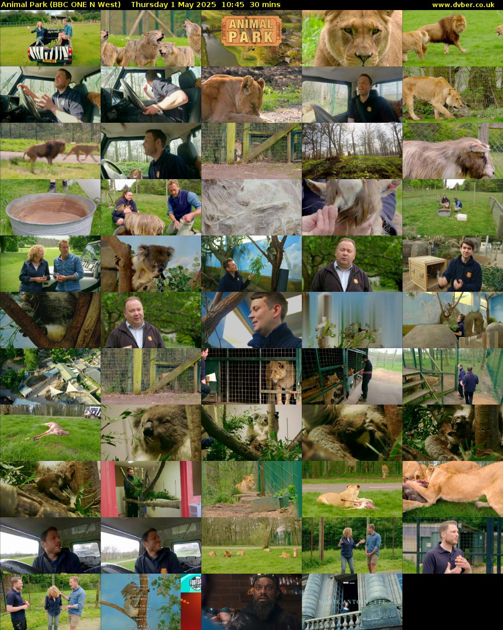 Animal Park (BBC ONE N West) Thursday 1 May 2025 10:45 - 11:15