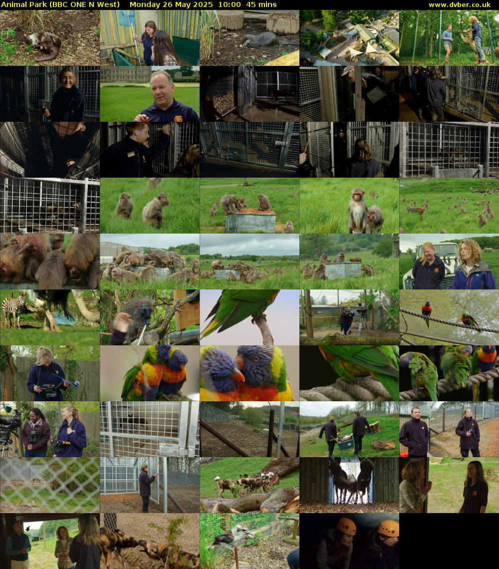 Animal Park (BBC ONE N West) Monday 26 May 2025 10:00 - 10:45