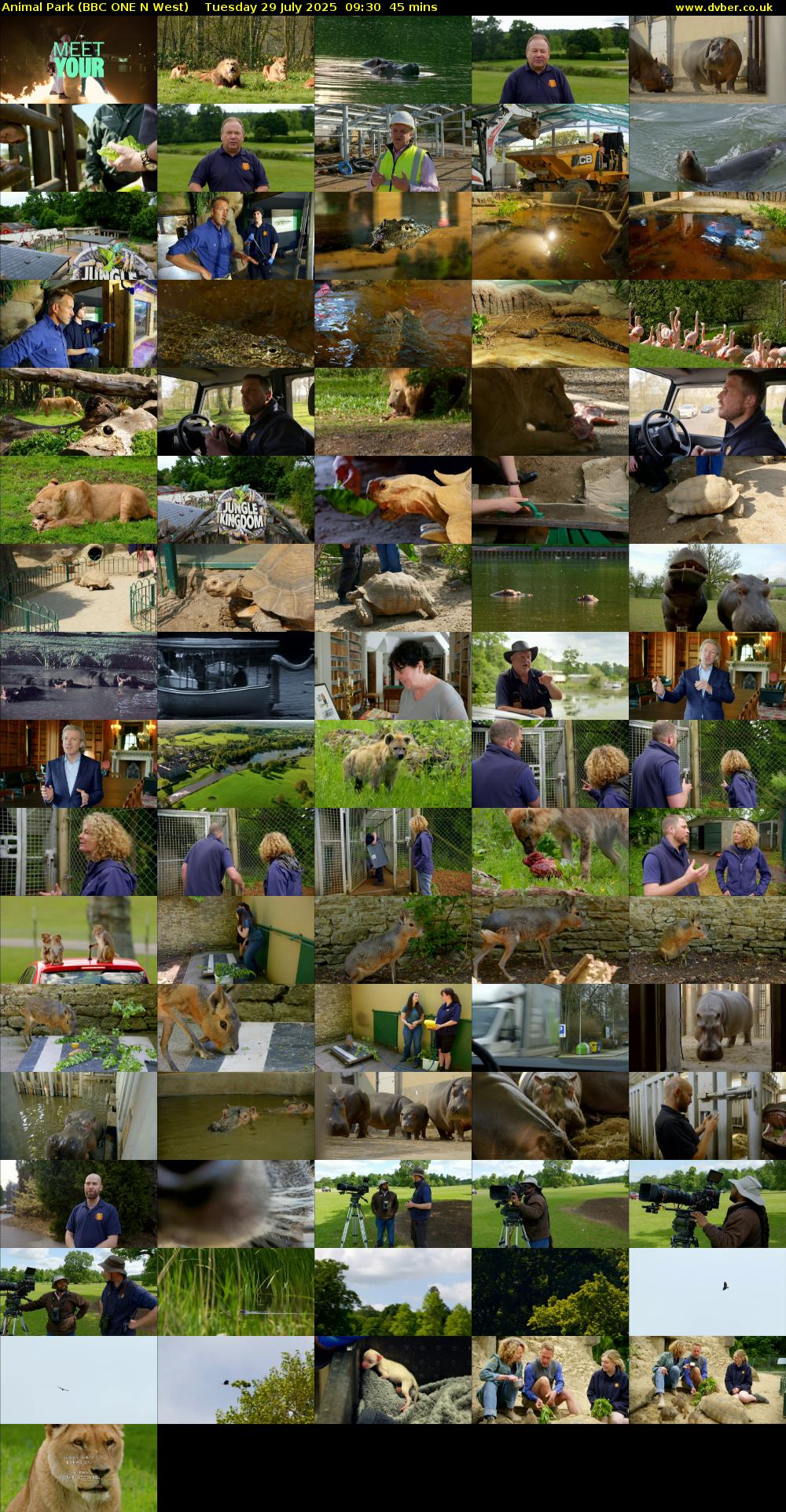 Animal Park (BBC ONE N West) Tuesday 29 July 2025 09:30 - 10:15