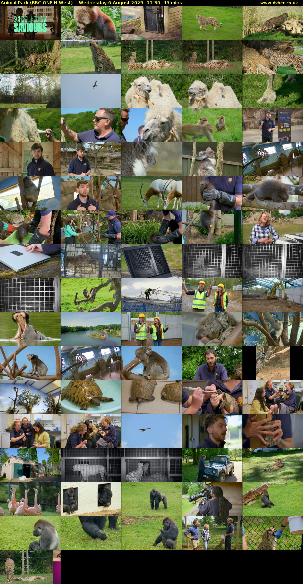Animal Park (BBC ONE N West) Wednesday 6 August 2025 09:30 - 10:15