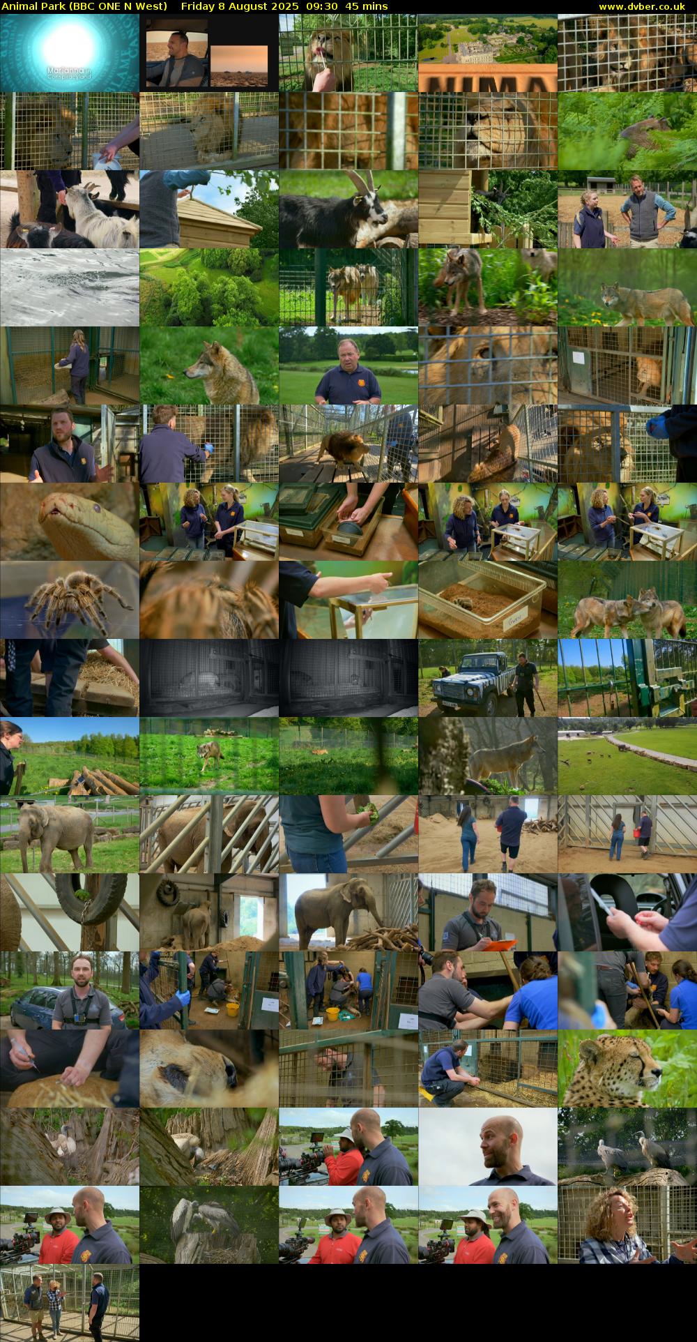 Animal Park (BBC ONE N West) Friday 8 August 2025 09:30 - 10:15